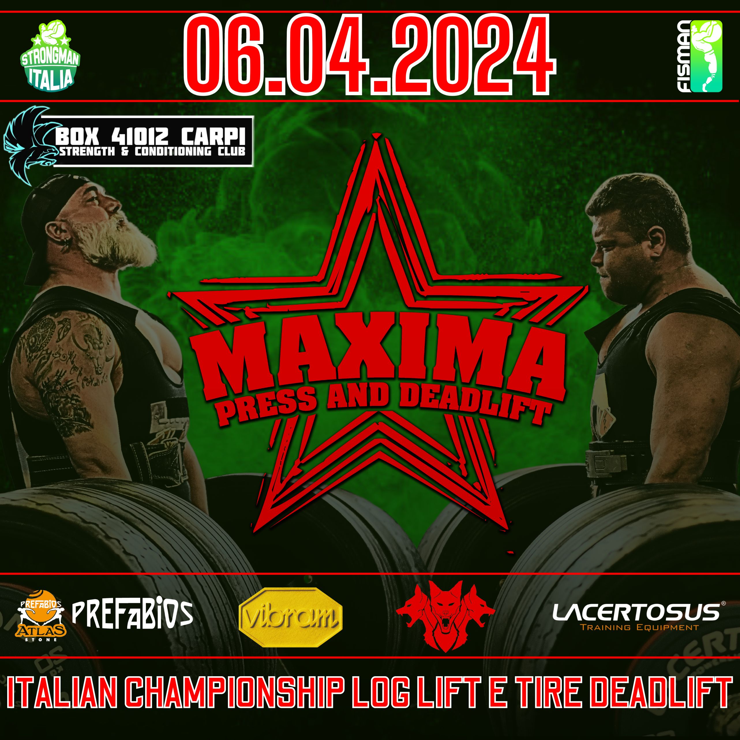 Maxima Log Lift & Tyre Deadlift 2024 - Carpi (MO)